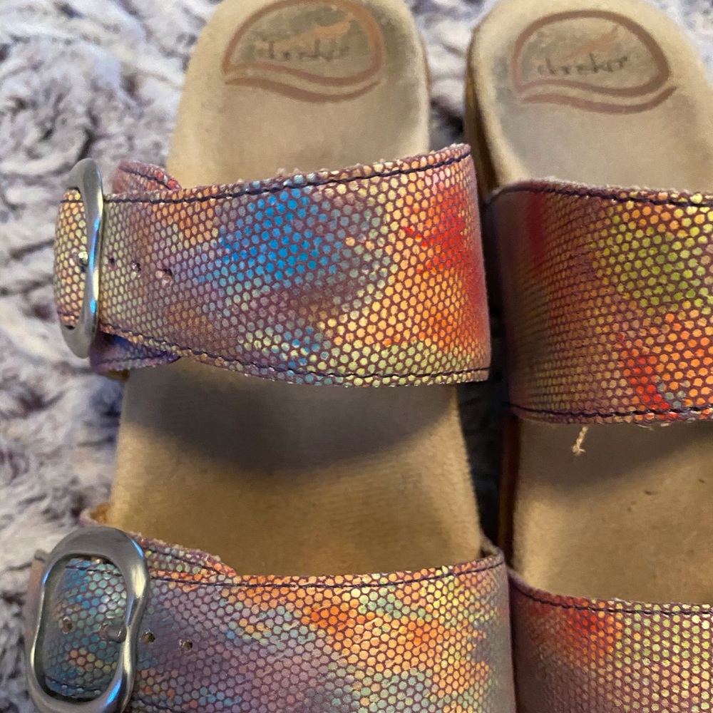 Dansko sandals with adjustable straps.